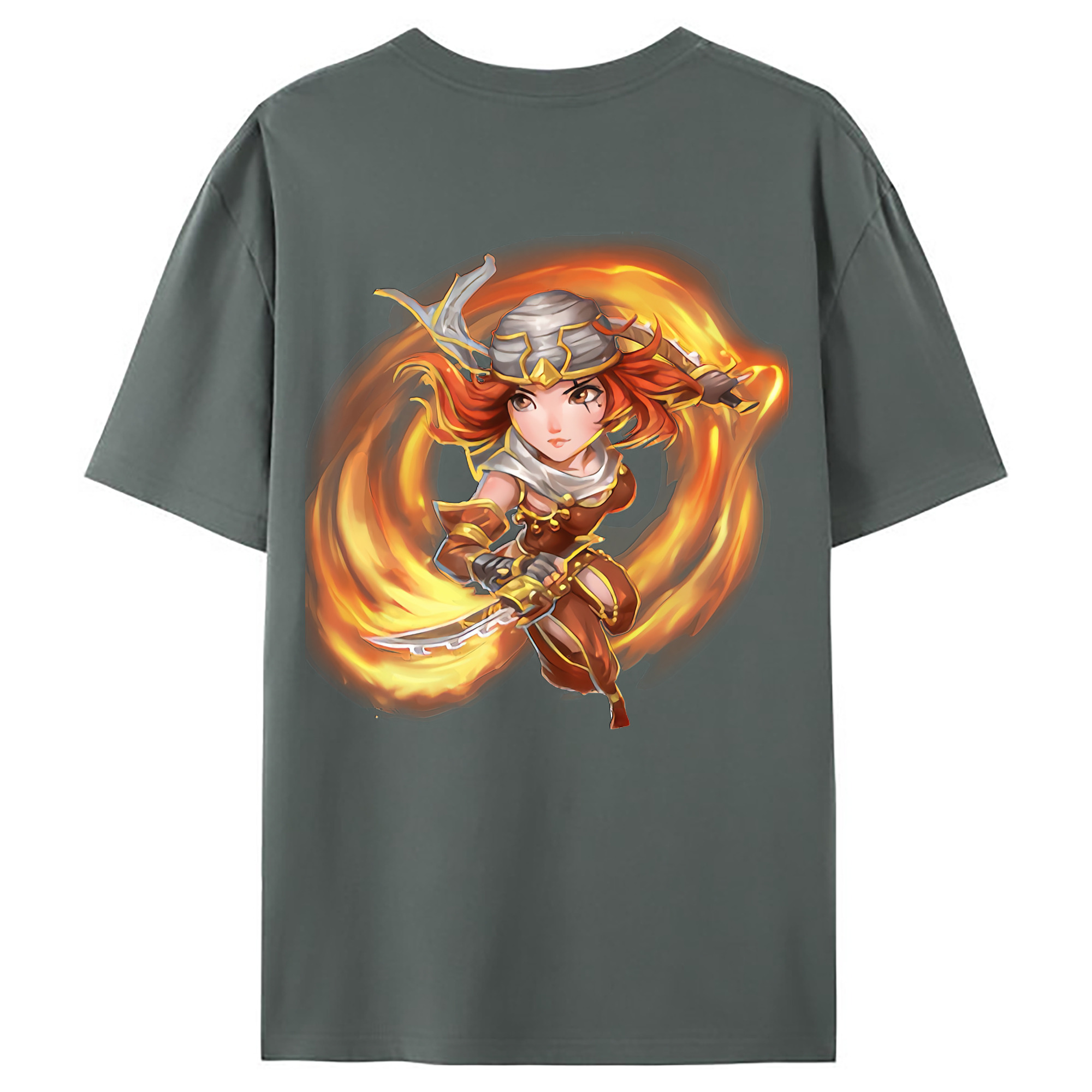 （画像用） リーグ・オブ・レジェンド League of Legends LOL 綿100％ メンズ半袖Tシャツ（バックプリント） 通気性